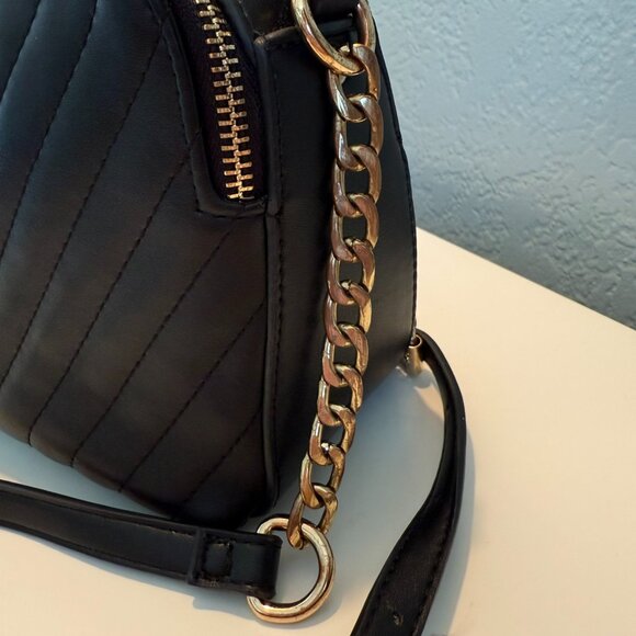 ALDO Black Chevron Double Compartment Crossbody Purse, $25 - Picture 9 of 9